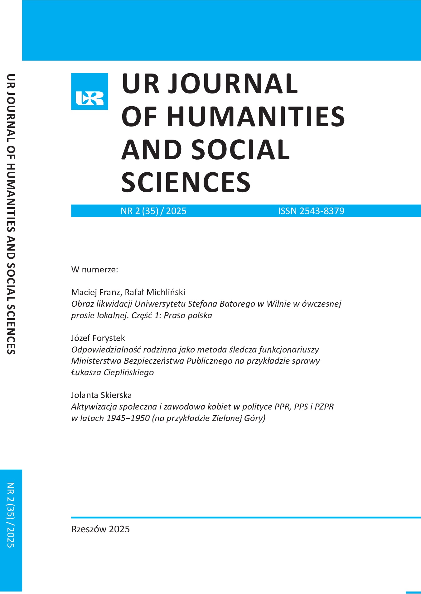 					Pokaż  Tom 35 Nr 2 (2025)
				