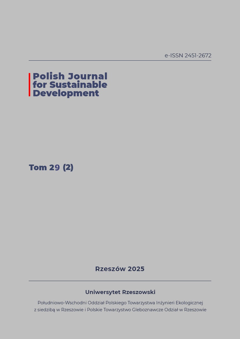 					Pokaż  Tom 29 Nr 2 (2025): Polish Journal for Sustainable Development
				